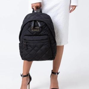 Marc Jacobs Black Quilted Nylon Backpack